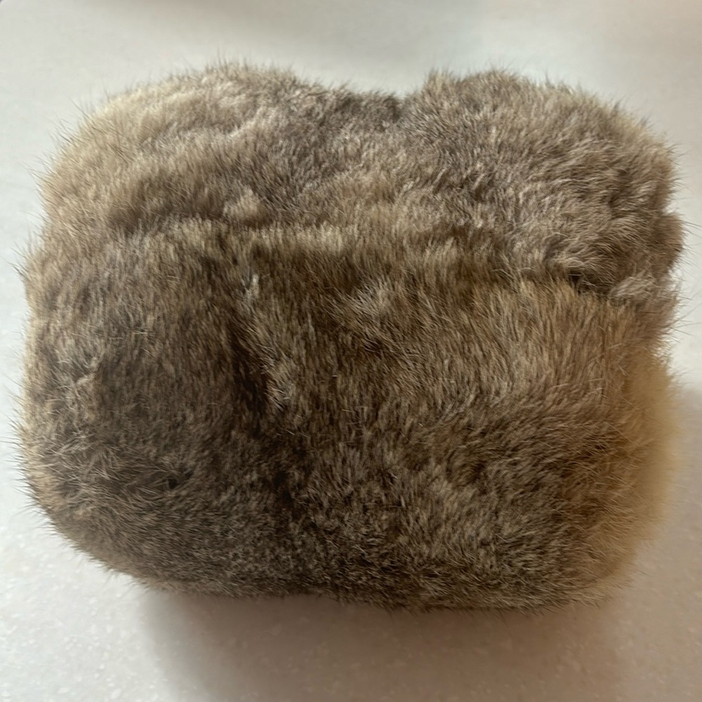 Vintage Rabbit Fur Muff Hand Warmer Fall winter 1900s